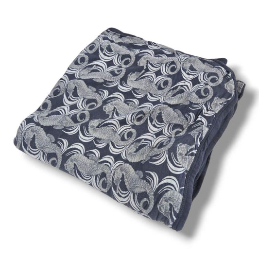 Sea Horses in Midnight Kate Quinn Blankets, 42"x42"