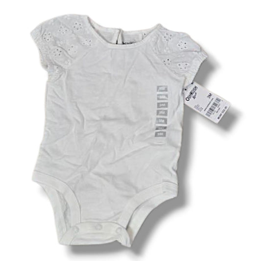 White oshkosh Onesies/BodySuit, 3M