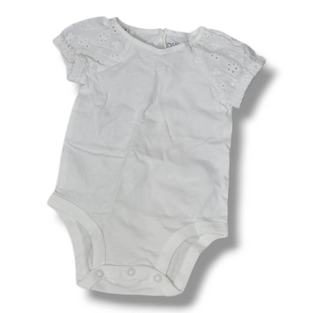 White oshkosh Onesies/BodySuit, 3M