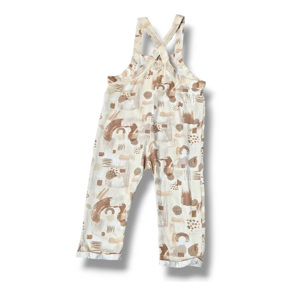 Cream Jax & Lennon Overalls, 4/5T