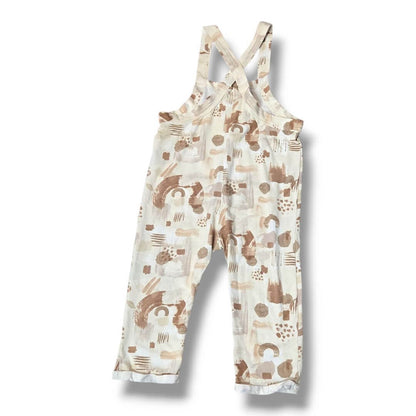 Cream Jax & Lennon Overalls, 4/5T