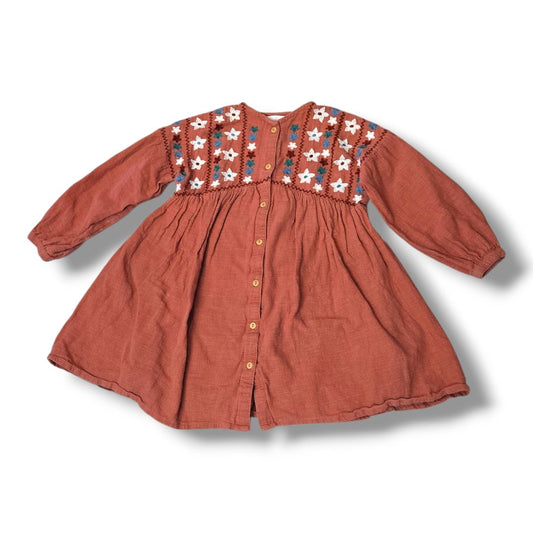 Rust Orange Zara Kids Dresses, 6Y
