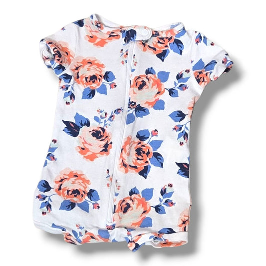 White/Floral Joe Fresh Kids Rompers, 0/3M