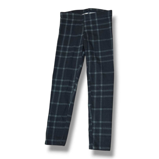 Green Old Navy Kids Bottoms - Classic plaid pants in black with white check detail, slim fit.