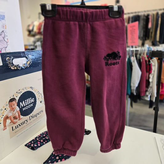 Burgundy Roots Kids Bottoms, 3T