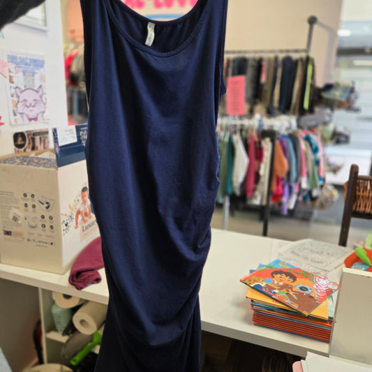 Navy Mother bee Maternity Dress, Small