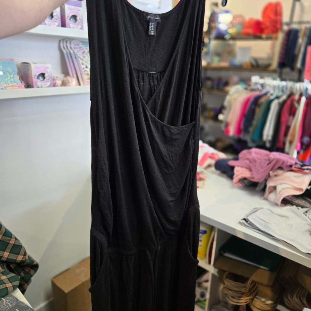 Black Stork & Babe Maternity rompers, Small