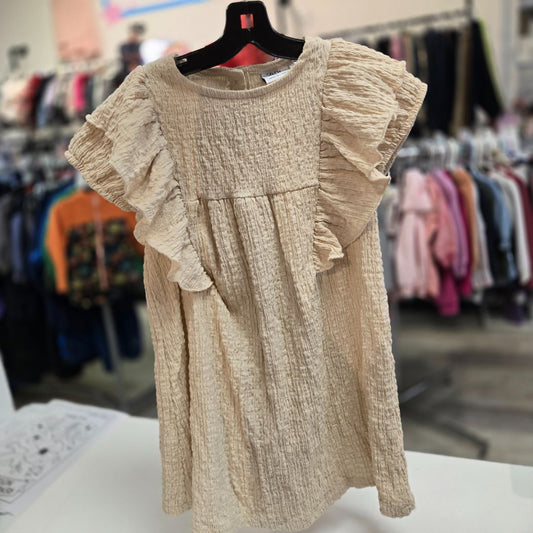 Cream Zara Kids Dresses, 4/5Y