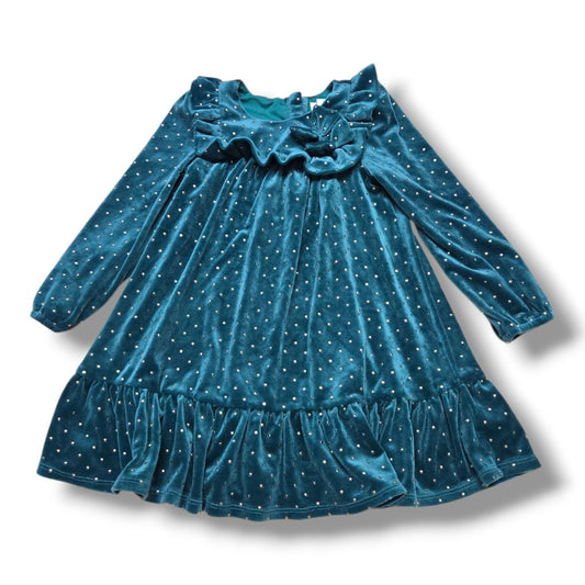 5t winter dresses Hileelang Toddler Girls Long Sleeved Dresses Christmas Winter Cotton Casual Cute Party Stripe Flowers Pattern Dress 5T, Toddler Girl's