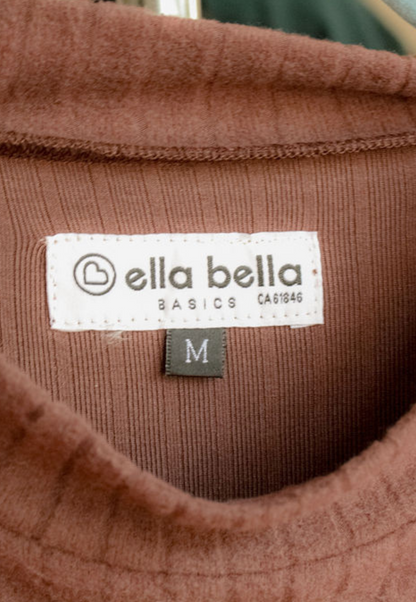 Chocolate Brown Ruffle Maternity Dress