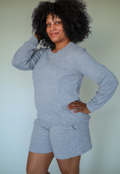Maternity and Nursing Pajama Set