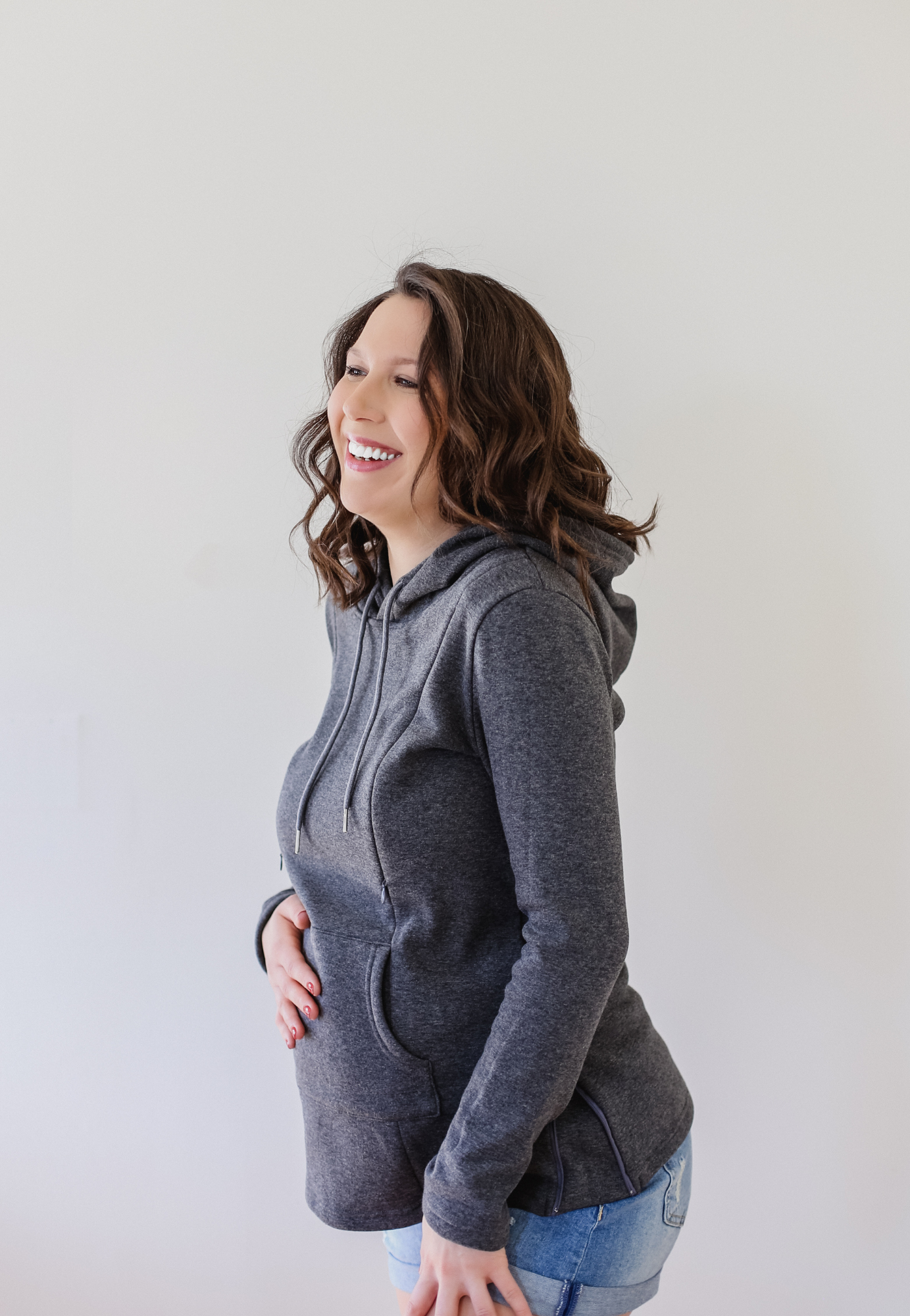 Frankie Fleece Lined Maternity and Nursing Hoodie