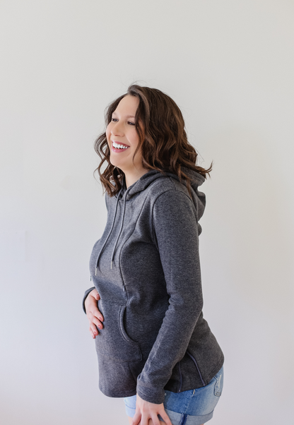 Frankie Fleece Lined Maternity and Nursing Hoodie