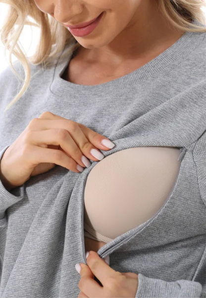 Maternity and Nursing Pajama Set