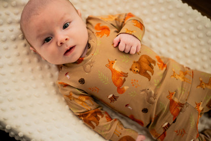 🦊 Two-piece bamboo pyjamas – Forest Friends