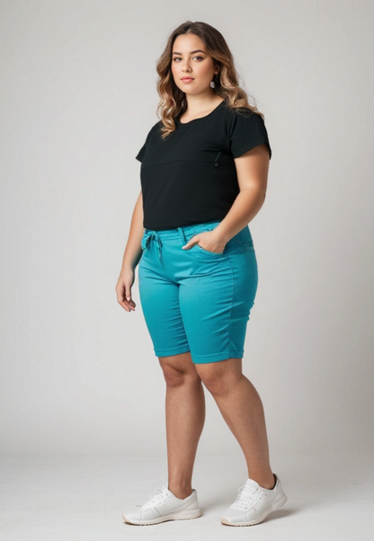 Tori Full Zip Short Sleeve Nursing Tee Shirt