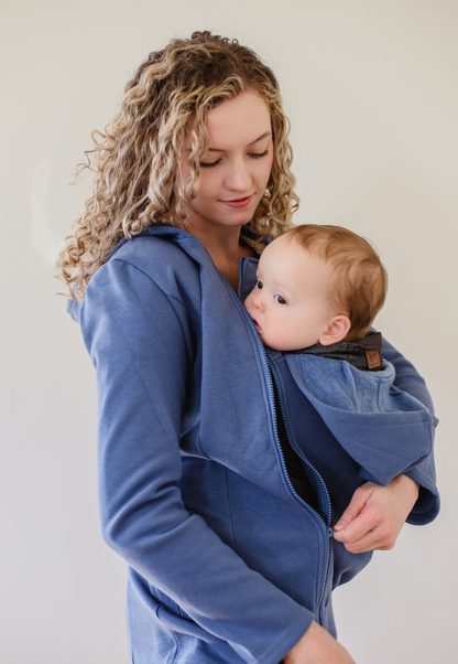 2-in-1 Fleece Baby Carrying Hoodie