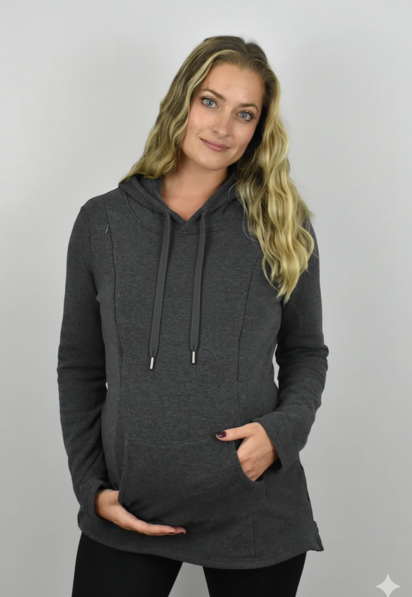 Frankie Fleece Lined Maternity and Nursing Hoodie