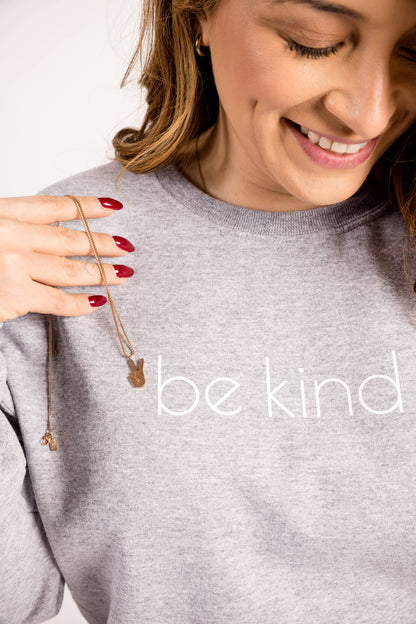 Be Kind Crewneck Sweatshirt: Black - Pink & Blue Kidz Clothing