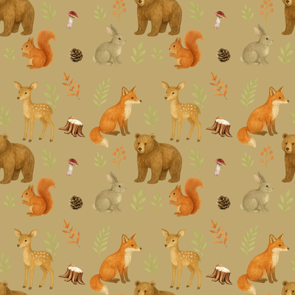 🦊 Two-piece bamboo pyjamas – Forest Friends