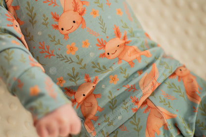 Two-piece bamboo pyjamas – Axolove ♥️ (Axolotl)