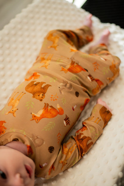 🦊 Two-piece bamboo pyjamas – Forest Friends