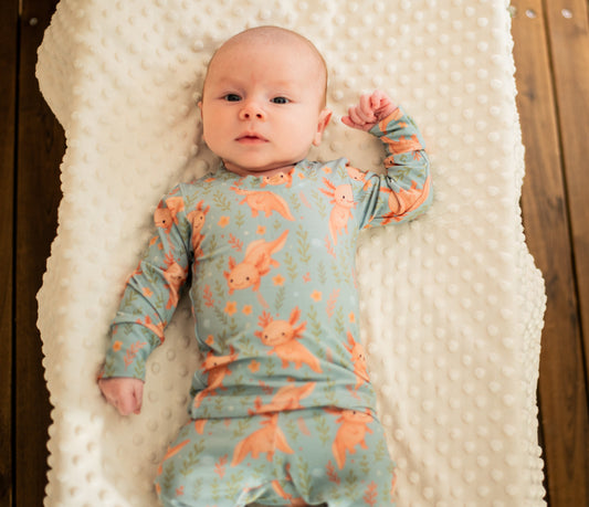 Two-piece bamboo pyjamas – Axolove ♥️ (Axolotl)