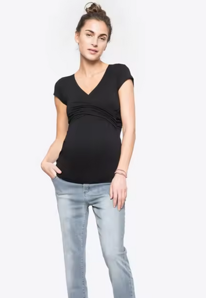 Crossover Maternity and Nursing Tee Shirt