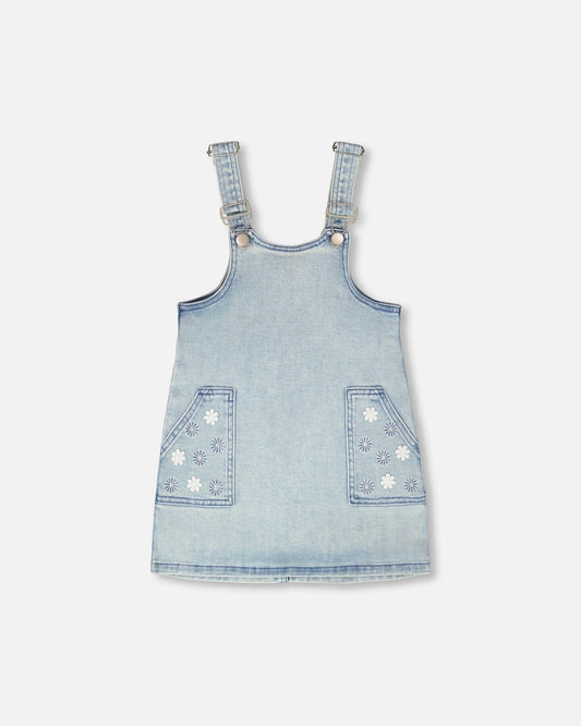 Light Blue Denim Overall Dress