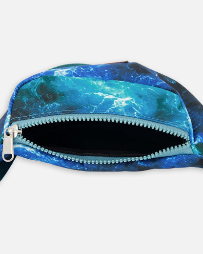 Fanny Pack Blue Wave Print
