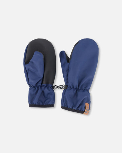 Mid-Season Mittens In Recycled Polyester Navy Blue