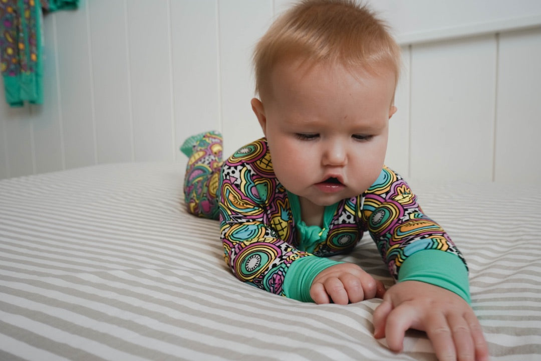 fruit frenzy love&grace bamboo Pajamas, 6-12 months