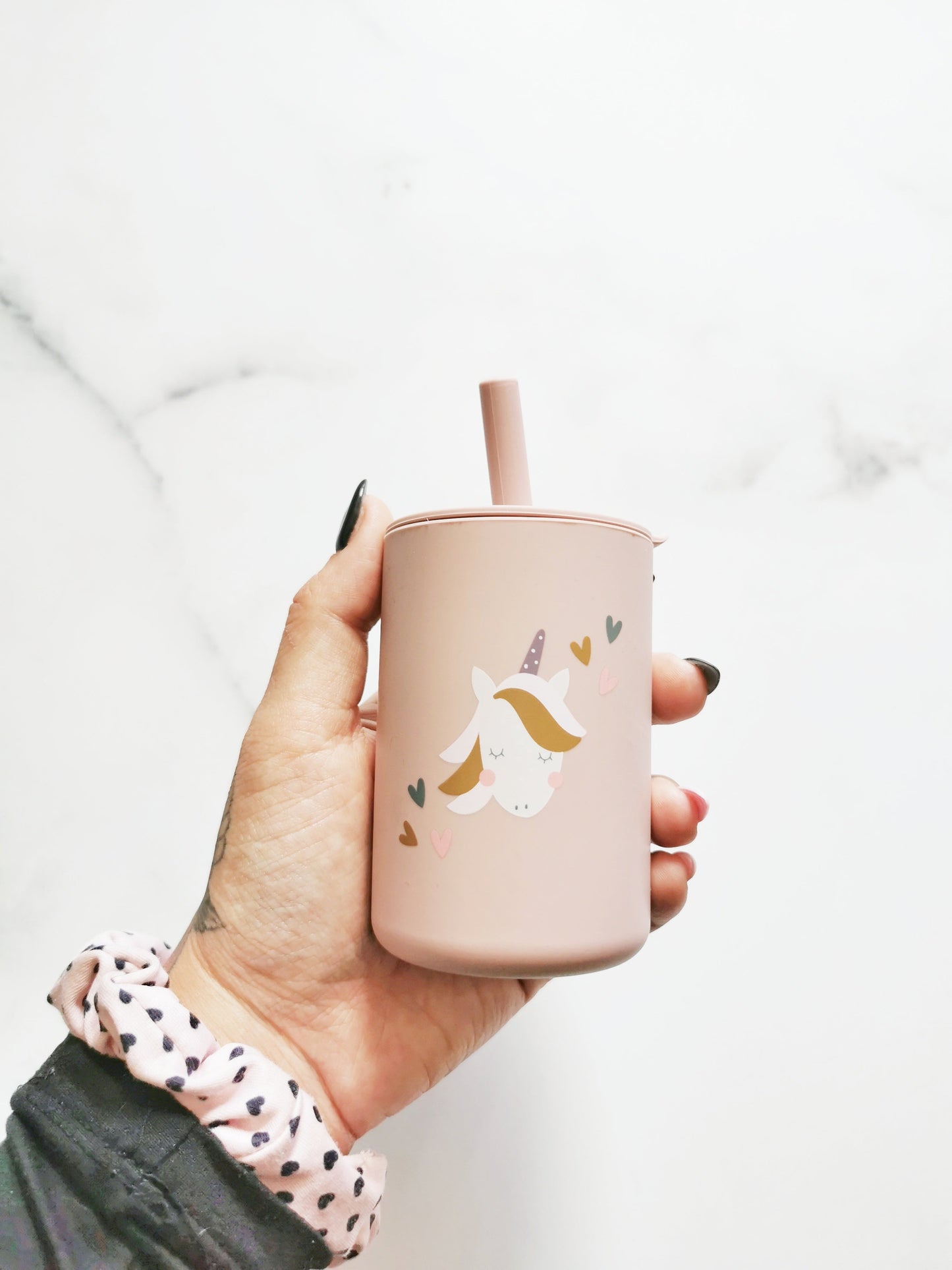 Unicorn tumbler cups with straw (improved)