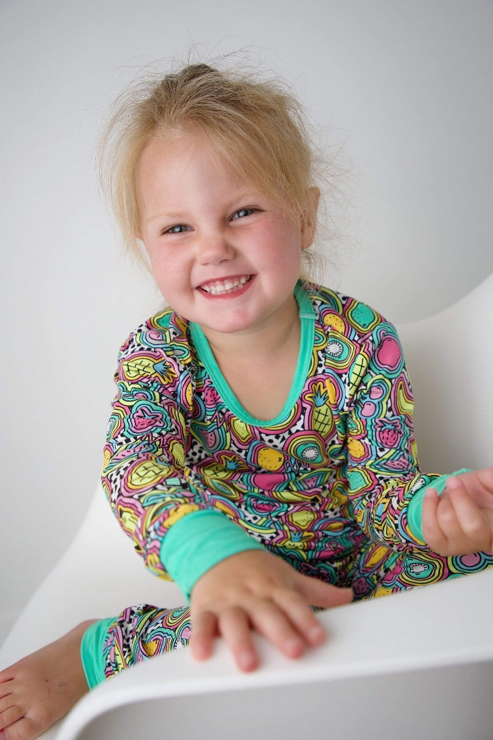 fruit frenzy love&grace bamboo Pajamas, 3T