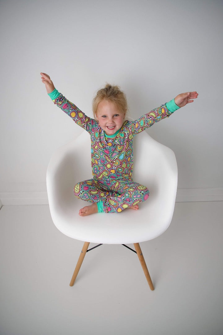 fruit frenzy love&grace bamboo Pajamas, 2T