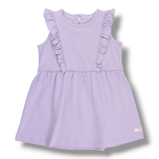 Coming Soon | RuffleButts | Waterfall Tank Dress | Lavender - Pink & Blue Kidz Clothing