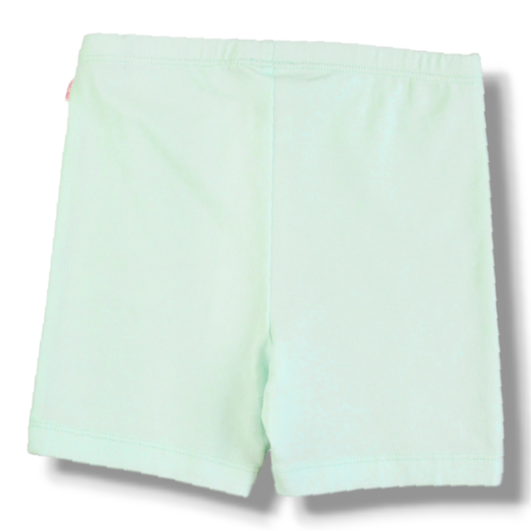 Coming Soon | RuffleButts | Mint Girls Knit Playground Shorts - Pink & Blue Kidz Clothing