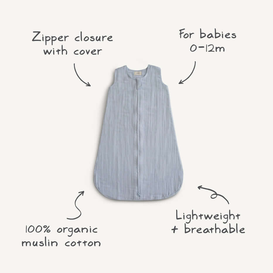 Organic cotton sleep sack, .5 tog , gender neutral,  Mushie products , infant, baby, Newborn,  toddler 