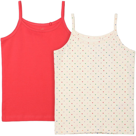 Strap Top 2-Pack - Geranium - Pink & Blue Kidz Clothing