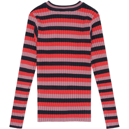 Lia Long-sleeved Knit Pullover - Multi stripe