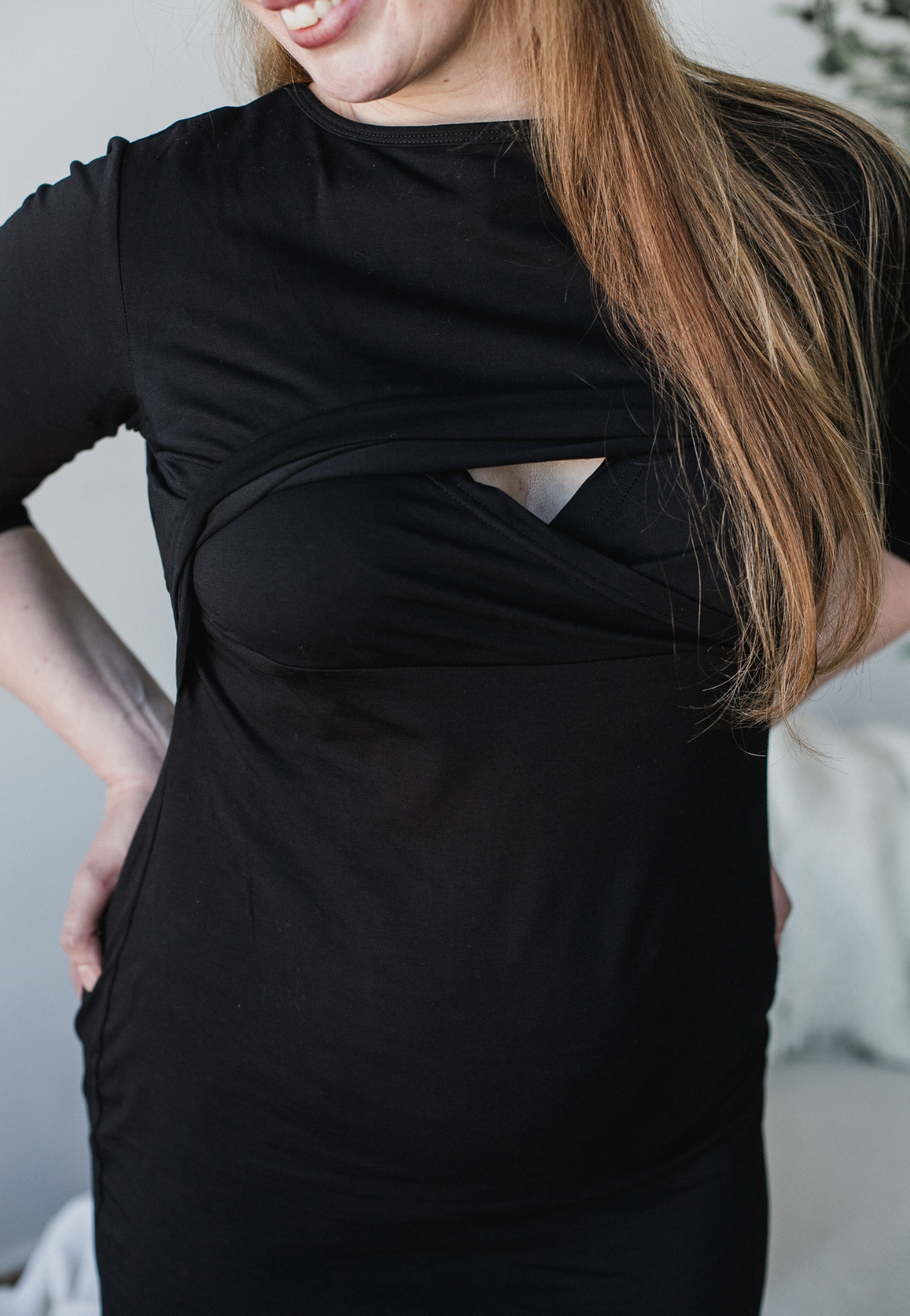 Taryn 3/4 Sleeve Maternity and Nursing Dress