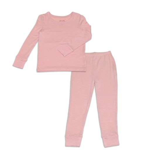 Bamboo Long Sleeve Pajama Set (Coral Blush)