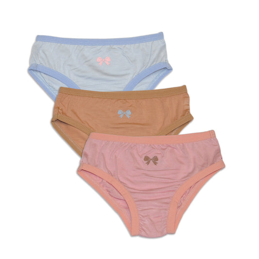 Bamboo Girls Bikini Underwear 3 Pack(Coral Blush/Toast/Magic Cloud)