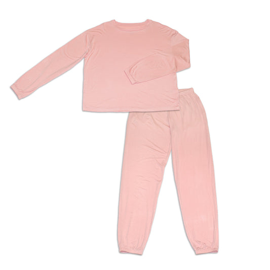 Women's Bamboo Long Sleeve Loungewear Set (Coral Blush)