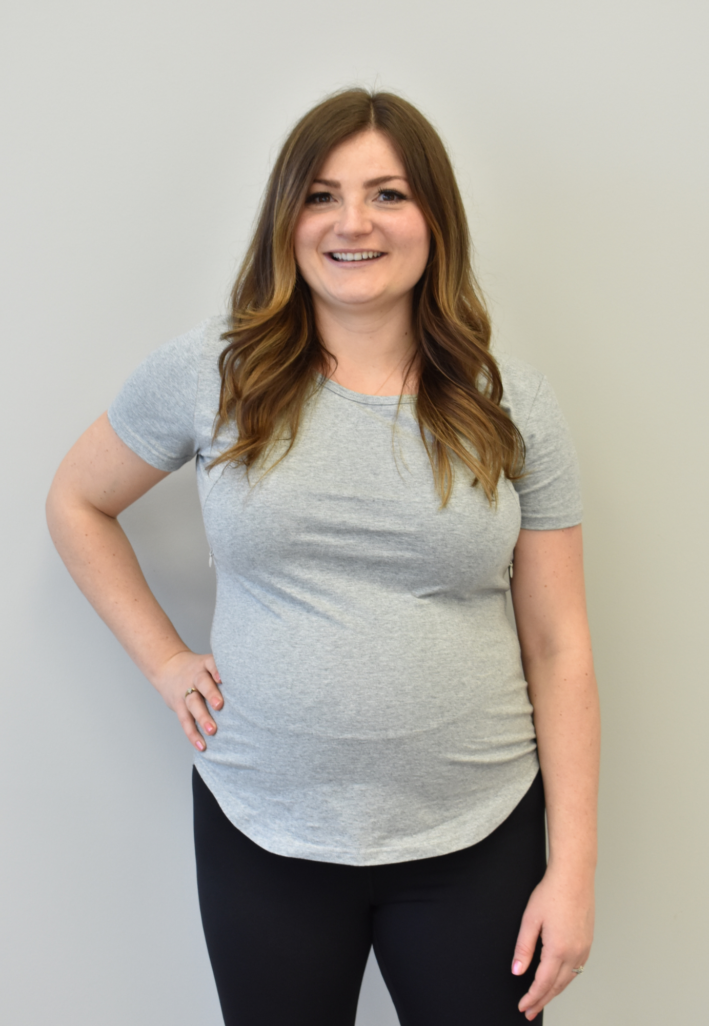 Zoe Zipper Short Sleeve Nursing Tee Shirt