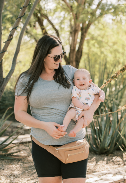 Zoe Zipper Short Sleeve Nursing Tee Shirt