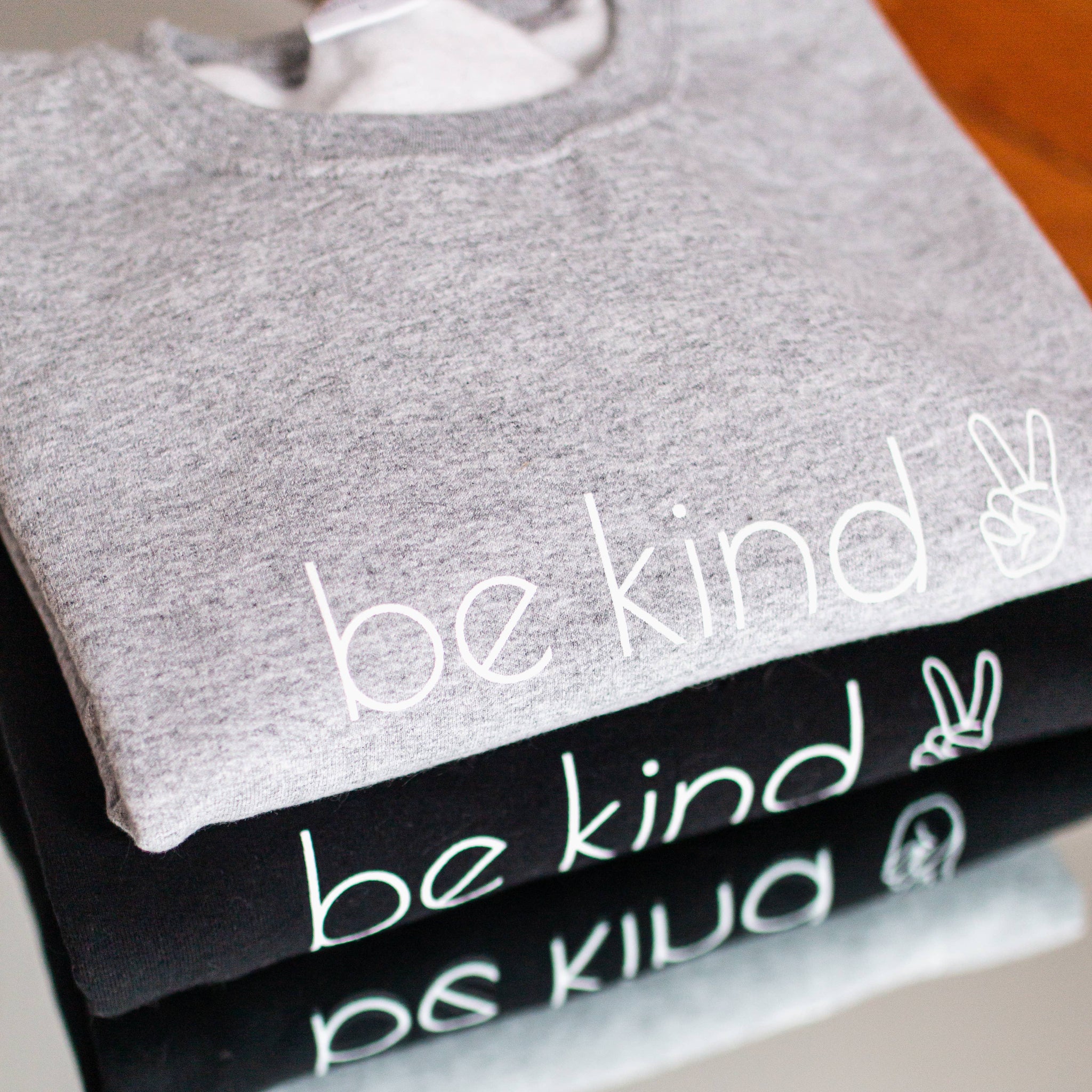 Be Kind Crewneck Sweatshirt: Black - Pink & Blue Kidz Clothing