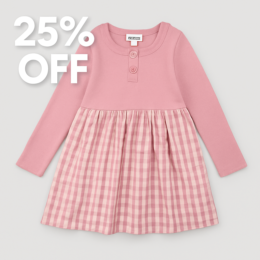 Foxglove and Plaid Seersucker Dress