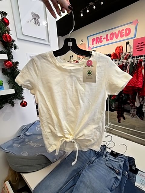 Cream George Kids Tops, 4/5Y