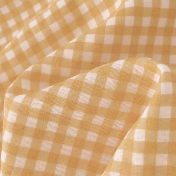 Coming Soon | Blara Organic House | Wide Leg Denim Pants | Yellow Checker Print